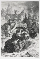 Hamlet: Hamlet en Laertes in het graf van Ophelia, 1843