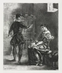 Hamlet: Hamlet en Ophelia, 1834