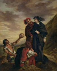 Hamlet en Horatio op het kerkhof, uit scène 1, akte V van Hamlet van William Shakespeare (1564-1616), 1839
