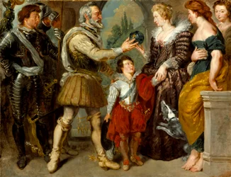 Henri IV verleent het regentschap aan Marie de