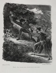 Illustraties voor Faust: Faust en Méphistophélès in de bergen van de Harz, 1828