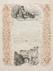 Jodin van Algiers en een straat in Algiers, 1838