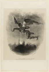 Mephistopheles in de lucht (frontispice uit Faust)