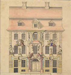 Architectonisch ontwerp voor een gevel