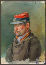 Sergeant Lecacheux van het 48e Territoriale, Gustrow