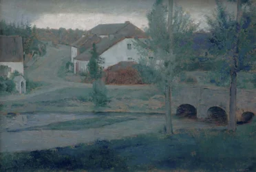 De ingang van het dorp, 1885