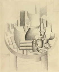 Stilleven op ronde tafel