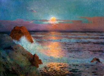 Zonsondergang aan zee, 1925