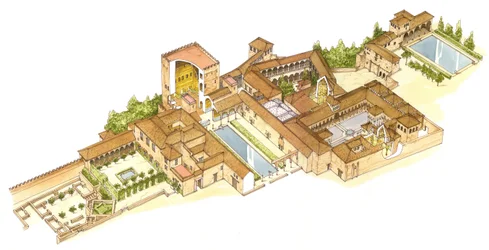 Alhambra, Granada, Spanje. Koninklijke paleizen