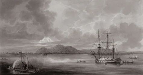 Uitzicht op Rio de Manila (lithografie)