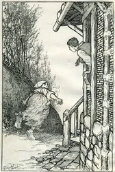 Illustratie door Filiberto Scarpelli voor het sprookje "Toinette l