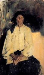 Portret van een oude dame