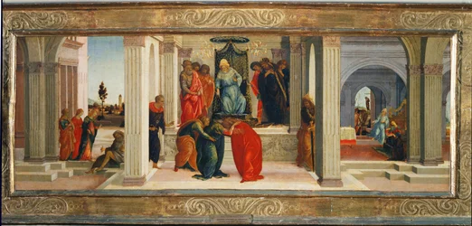 Drie scènes uit het leven van Esther: Mordechai beklaagt zich over het lot van de Joden ...