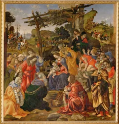 Aanbidding van de Wijzen (schilderij op doek)