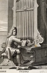 Man die het orgel bespeelt