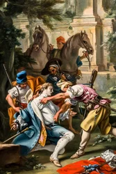 Aanval van de rovers, circa 1735/40 (schilderij )
