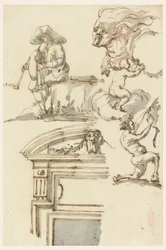 Deurkozijn en figuurstudies