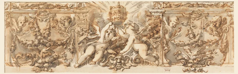 Tekening, Decoratie van een fries, ca. 1770