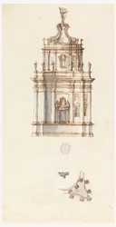 Tekening, Project voor een tabernakel, 1750-1775