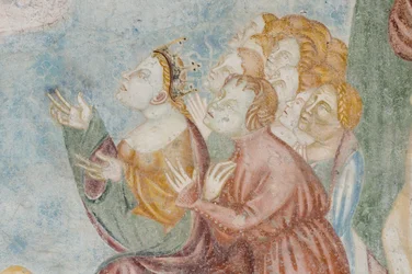 Figuur, detail van het Laatste Oordeel, ca. 1400 (detail)