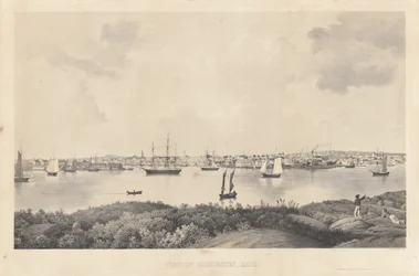 Uitzicht op Gloucester, Mass.