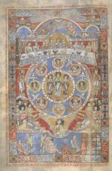 Exegese van de openingsverzen van het Boek Job, illustratie uit 