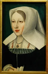 Aartshertogin Margarete, dochter van keizer Maximiliaan I (schilderij op hout)