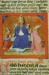 Pagina uit de Legenda Aurea, Brugge, ca. 1400-10