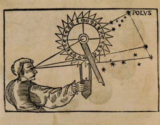 Petrus Apianus observeert de beweging van sterren