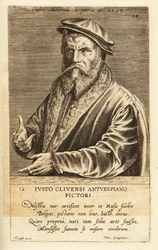Portret van Joos van Cleve, Vlaamse schilder actief in Antwerpen, circa 1485-1540