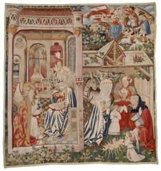Tapijt met de aankondiging en de geboorte van Christus, Tournai