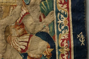 Tapijt met de veroveringen van koning Alfonso V van Portugal (Conquistas de Alfonso V de Portugal), Doornik (detail)