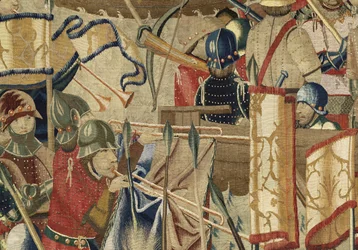 Tapijt met de veroveringen van koning Alfonso V van Portugal (detail)
