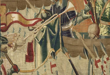 Tapijt met de veroveringen van koning Alfonso V van Portugal (detail)