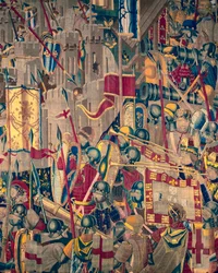 Tapijt dat de veroveringen van koning Alfonso V van Portugal toont, Tournai (detail)