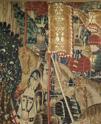 Wandtapijt met de veroveringen van koning Alfons V van Portugal (Conquistas de Alfonso V de Portugal), Tournai. Detail