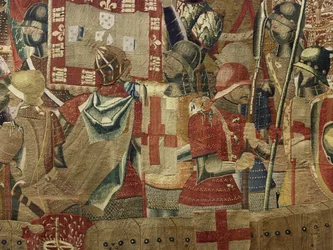 Wandtapijt met de veroveringen van koning Alfons V van Portugal (Conquistas de Alfonso V de Portugal), Tournai. Detail