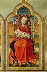 Drieluik van Jean de Witte, centraal paneel: Maagd en Kind