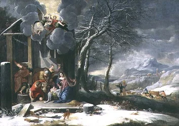 Winterlandschap met Geboorte