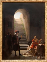 De Beker in de gevangenis bezocht door Montaigne, c.1822