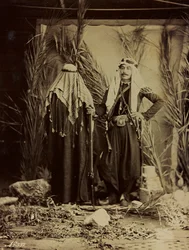 Album Damas et Baalbek: Syrisch koppel in traditionele kleding