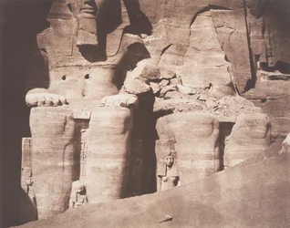 Abo-Sembil, Grand Spéos, kolossale beelden gezien van voren (onderste deel), 1851-1852