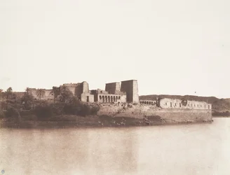 Ile de Fileh Philæ, Vu Générale Prise du Nord-Ouest au Point A, 1851-52