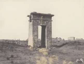 Karnak Thebe, Grote Noordpoort gezien vanaf punt X, 1851-52, gedrukt 1853-54
