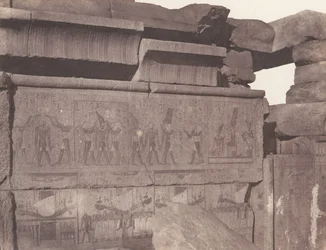 Karnak Thebe, Paleis - Granieten Constructie - Beeldhouwwerk..., 1851-52, gedrukt 1853-54