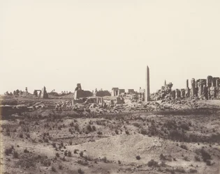 Karnak Thebe, Algemeen Zicht op de Ruïnes vanuit het Noordoosten