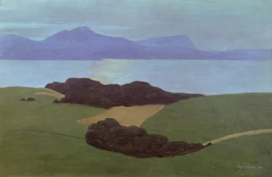 Uitzicht vanuit de omgeving van Cheseaux-Romanel op het Meer van Genève