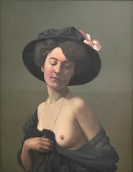‘Jonge vrouw met een zwarte hoed’, 1908