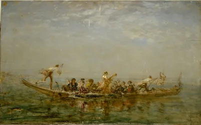 De caïque, tussen 1880 en 1890