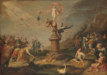 De godin Fortuna schenkt haar geschenken